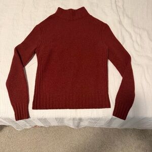 Women's Red Turtleneck Sweater